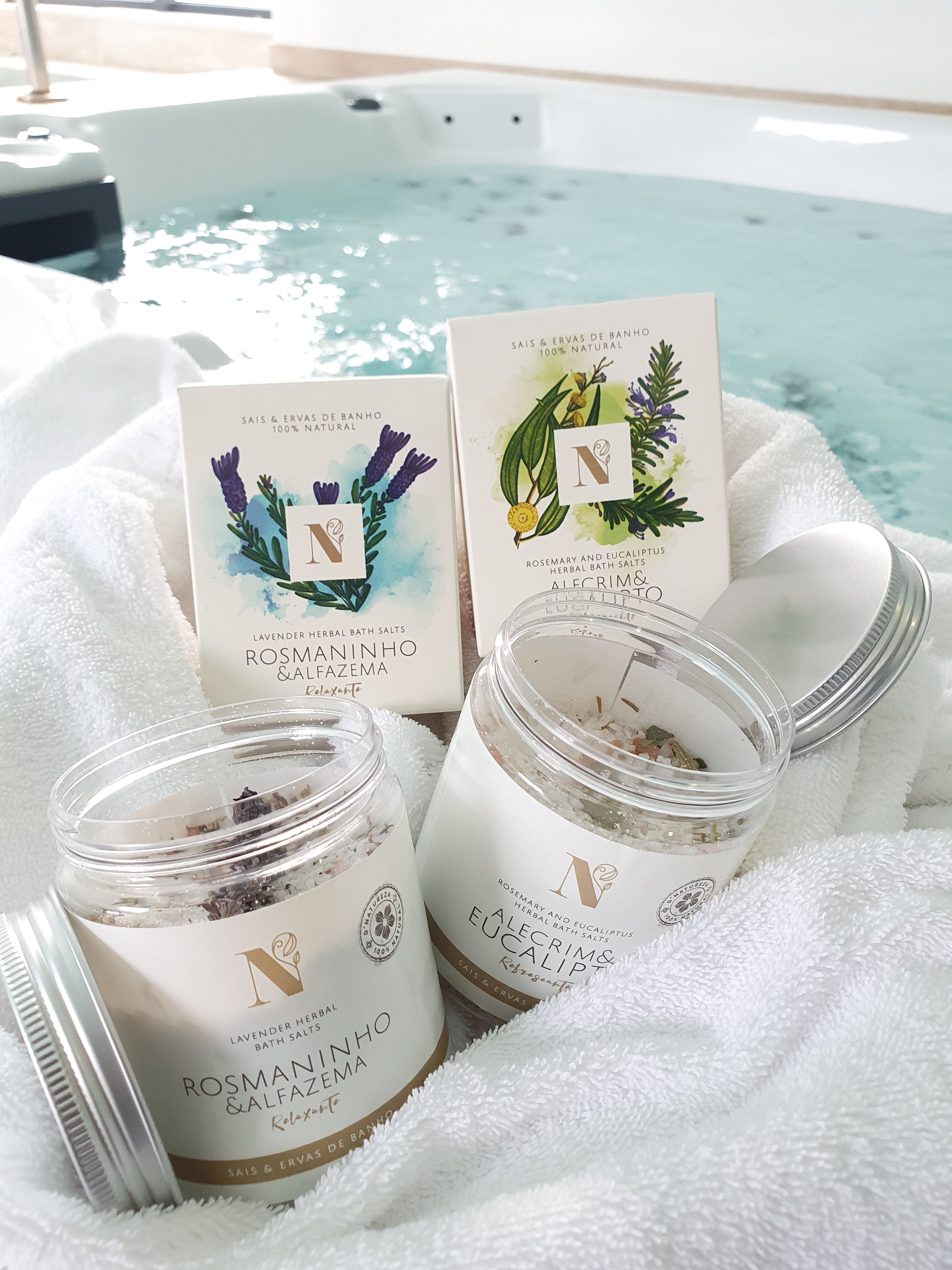 Sais e ervas de banho
