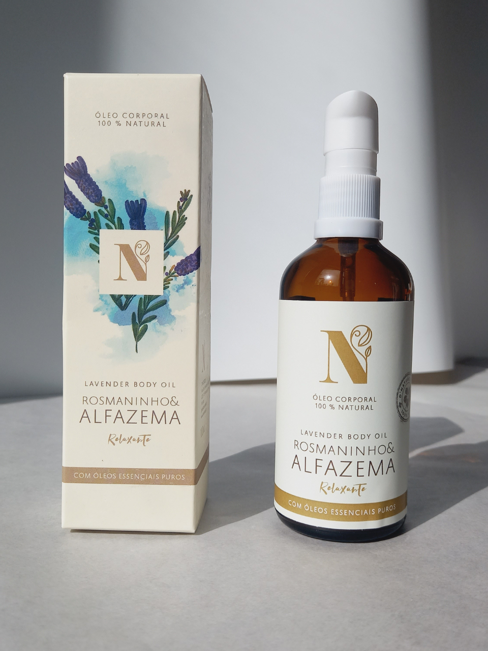 Óleo corporal de rosmaninho & alfazema 100ml, 500ml, 3L e 5L