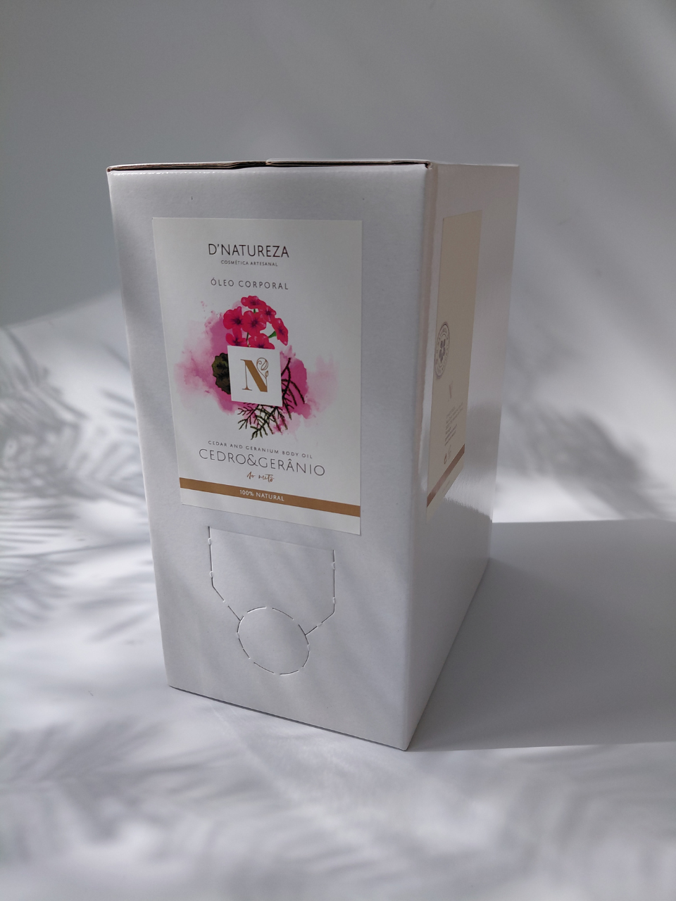 Óleo corporal de cedro e gerânio (No Nuts) 100ml, 500ml, 3L e 5L