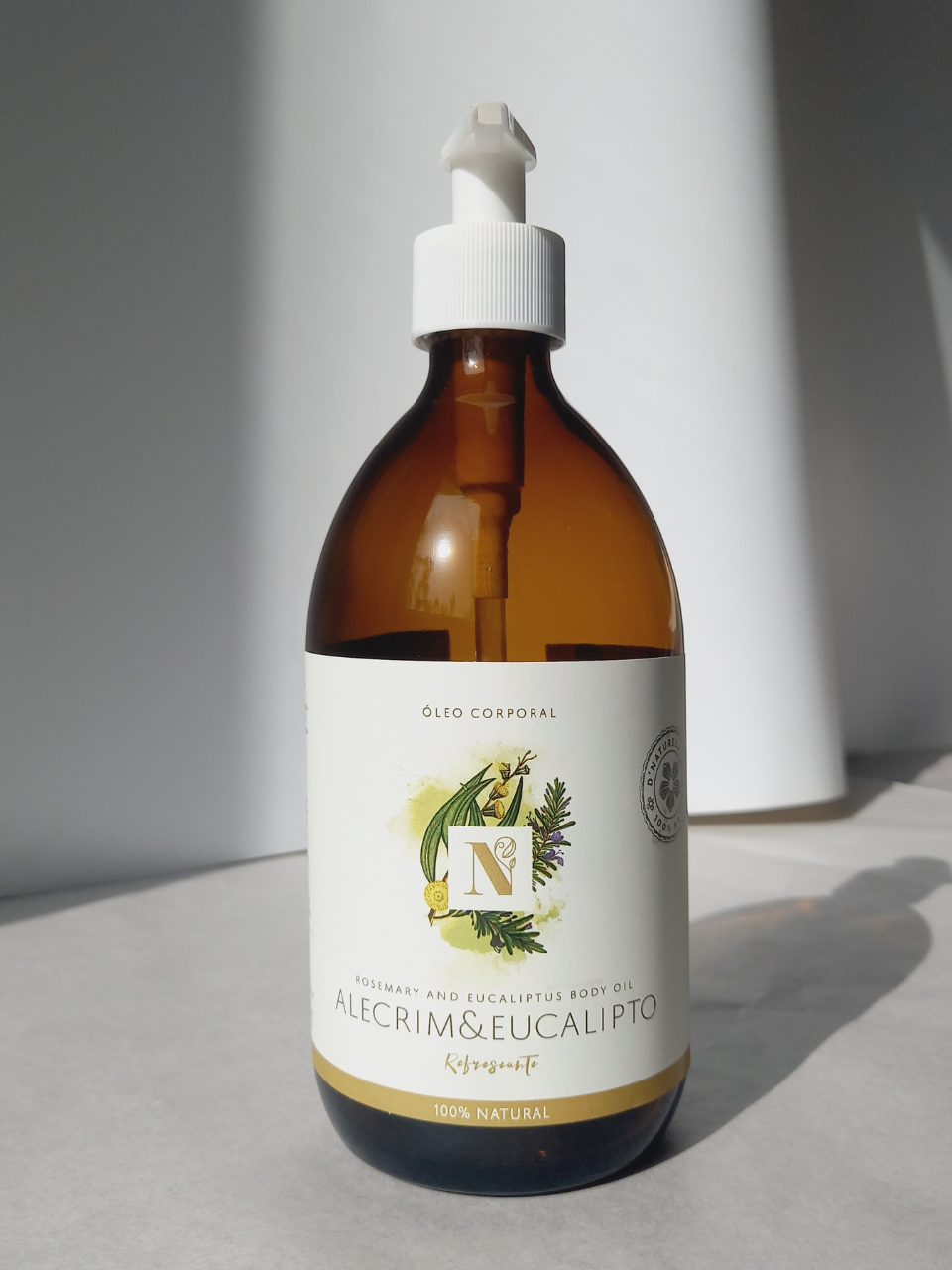 Óleo corporal de alecrim & eucalipto 100ml, 500ml, 3L e 5L