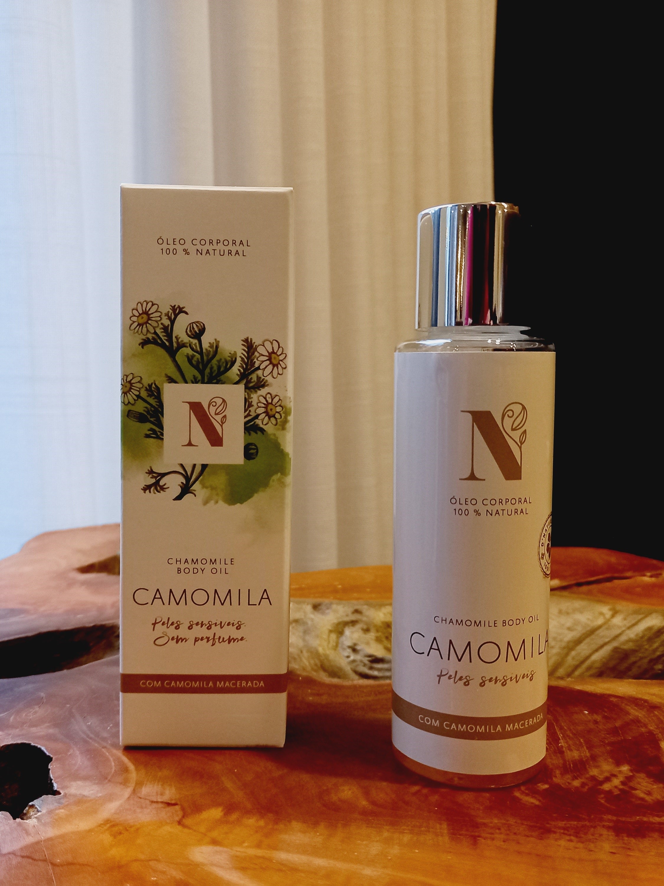 Óleo corporal de camomila 100ml, 500ml, 3L e 5L