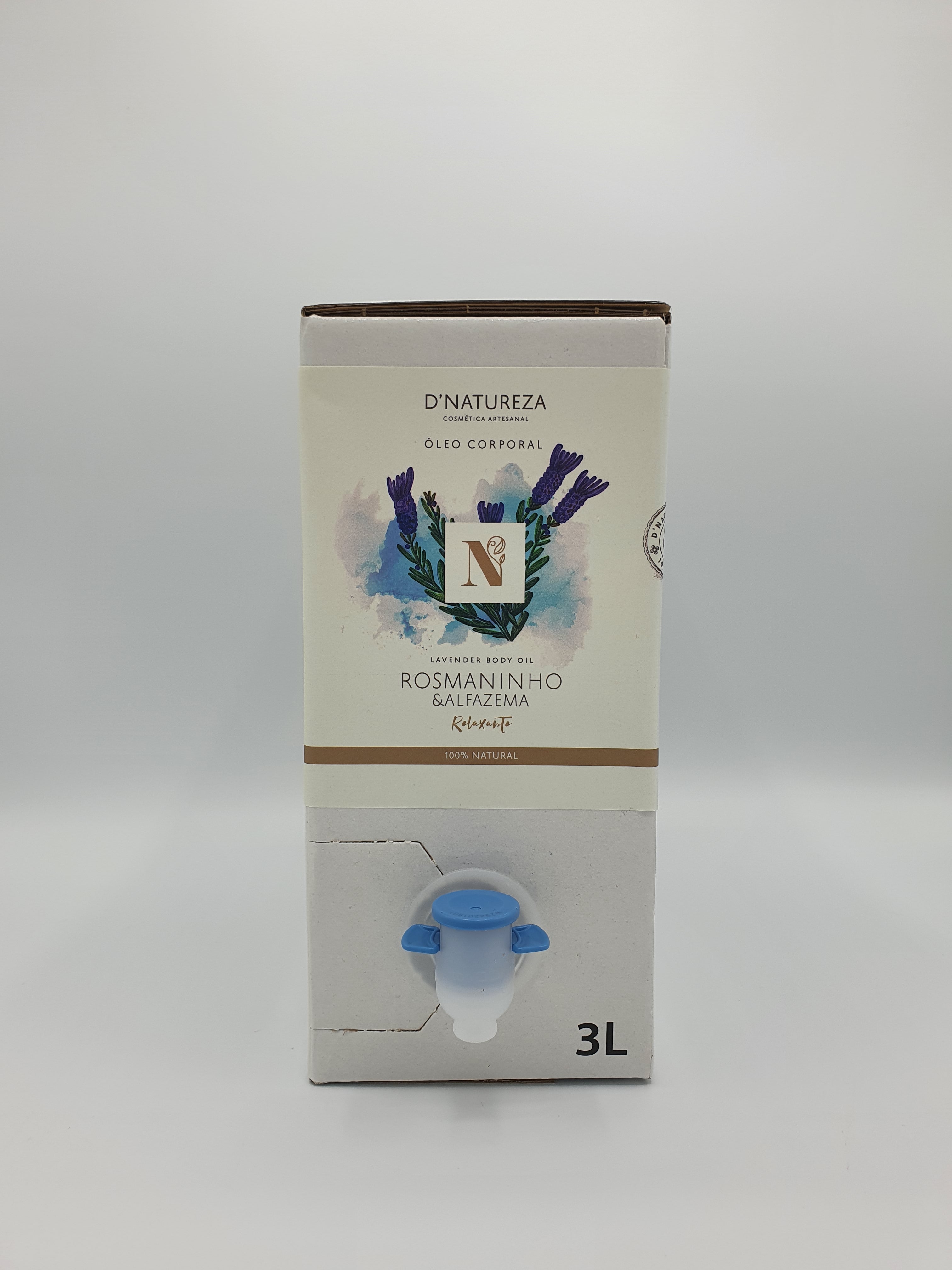 Óleo corporal de rosmaninho & alfazema 100ml, 500ml, 3L e 5L