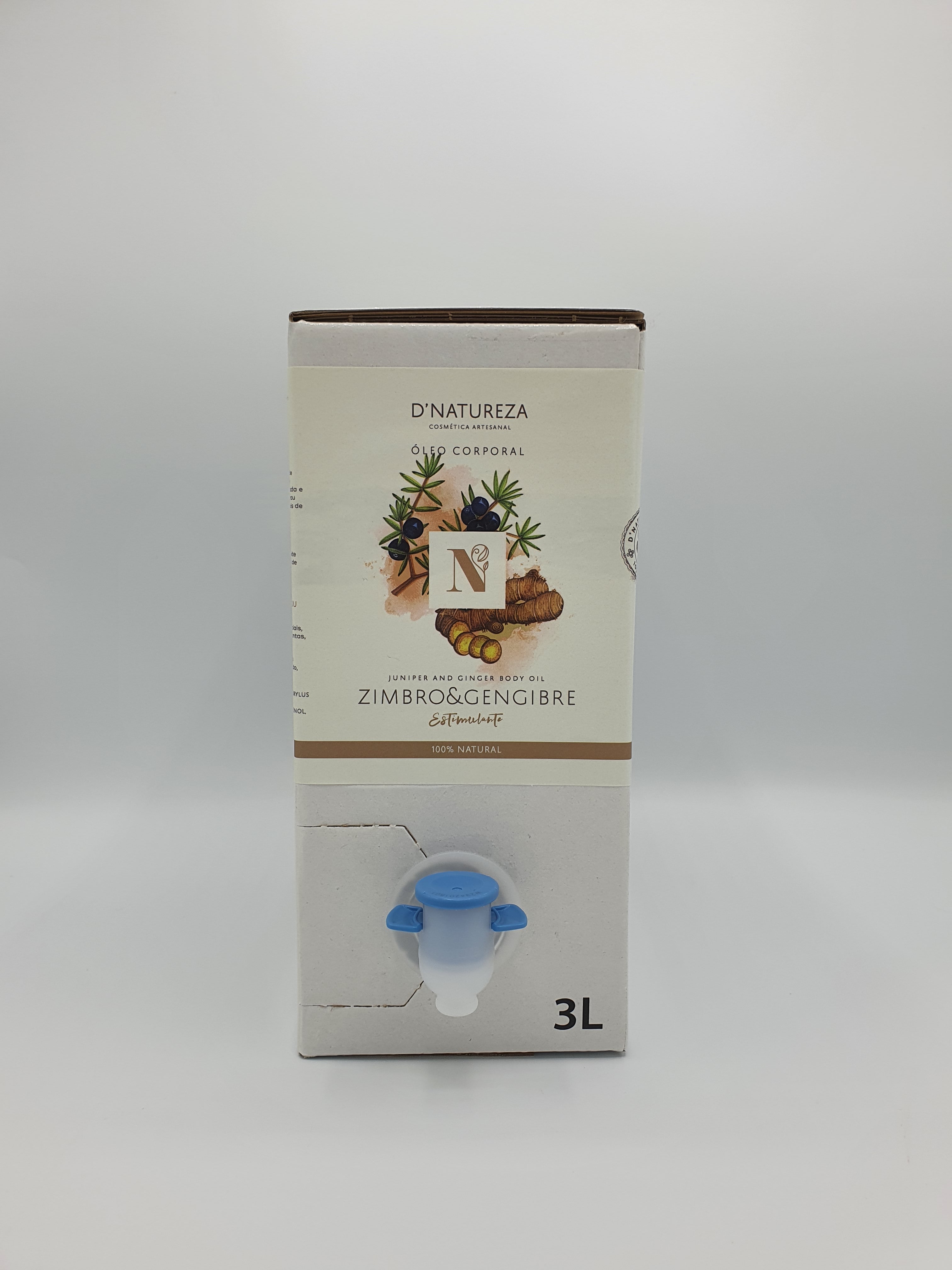Óleo corporal de zimbro & gengibre 100ml, 500ml, 3L e 5L