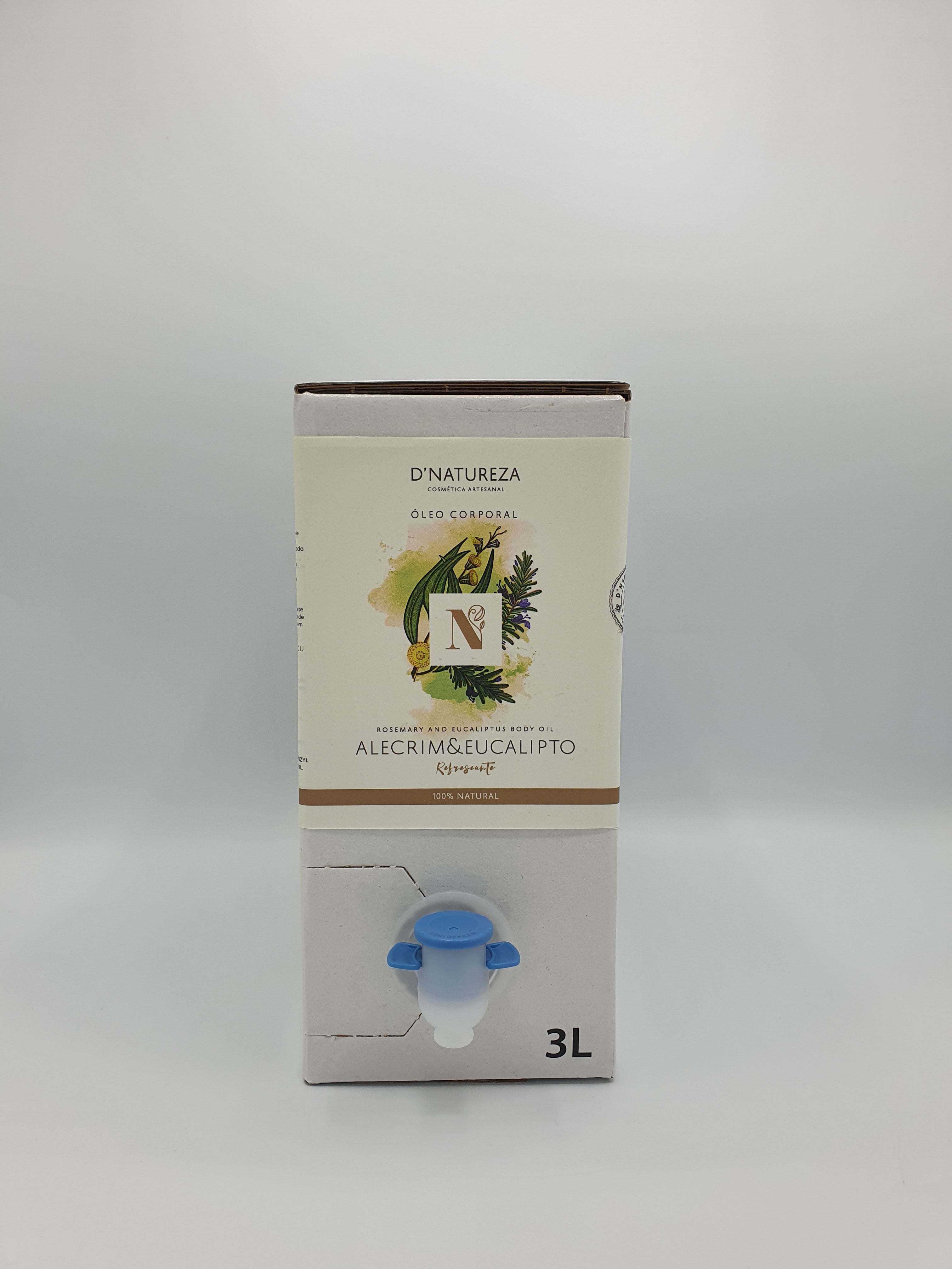 Óleo corporal de alecrim & eucalipto 100ml, 500ml, 3L e 5L