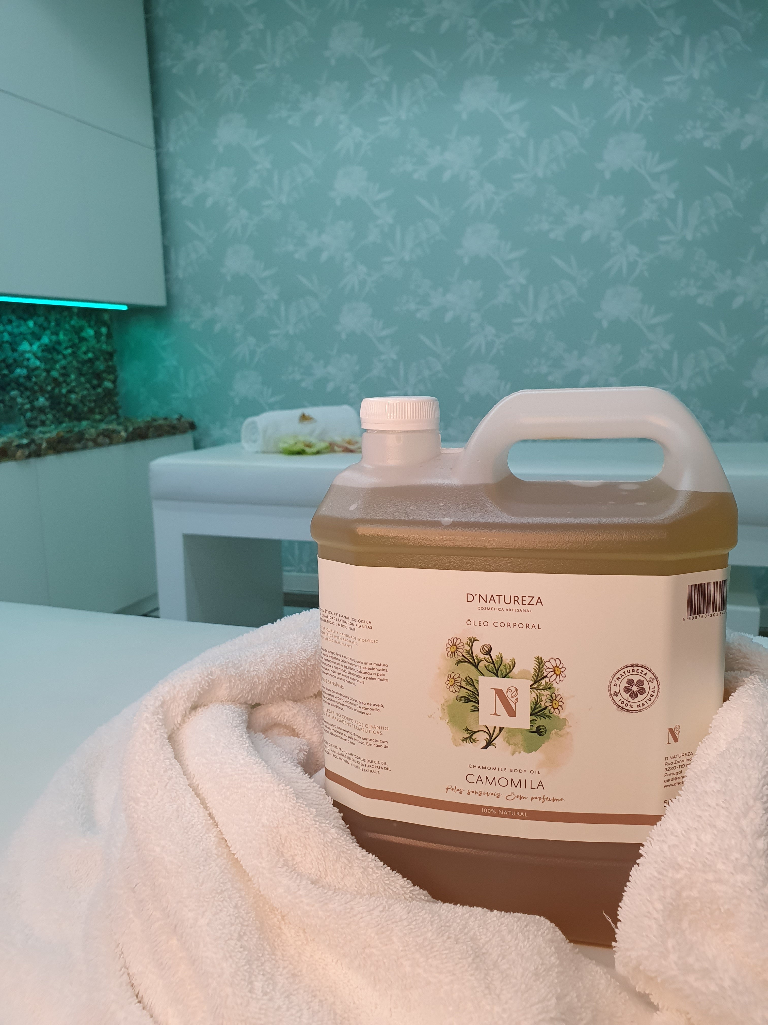 Óleo corporal de camomila 100ml, 500ml, 3L e 5L