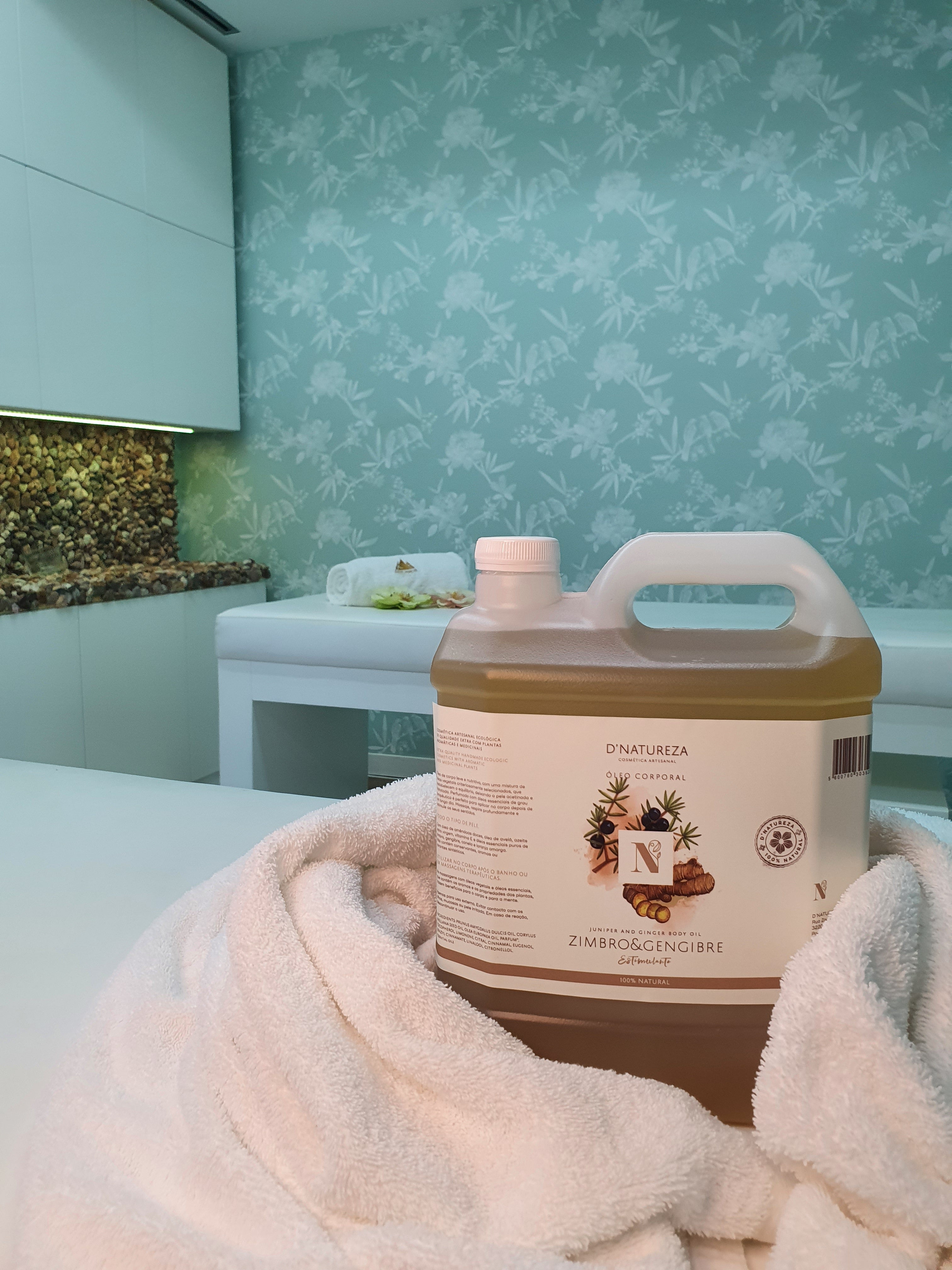 Óleo corporal de zimbro & gengibre 100ml, 500ml, 3L e 5L