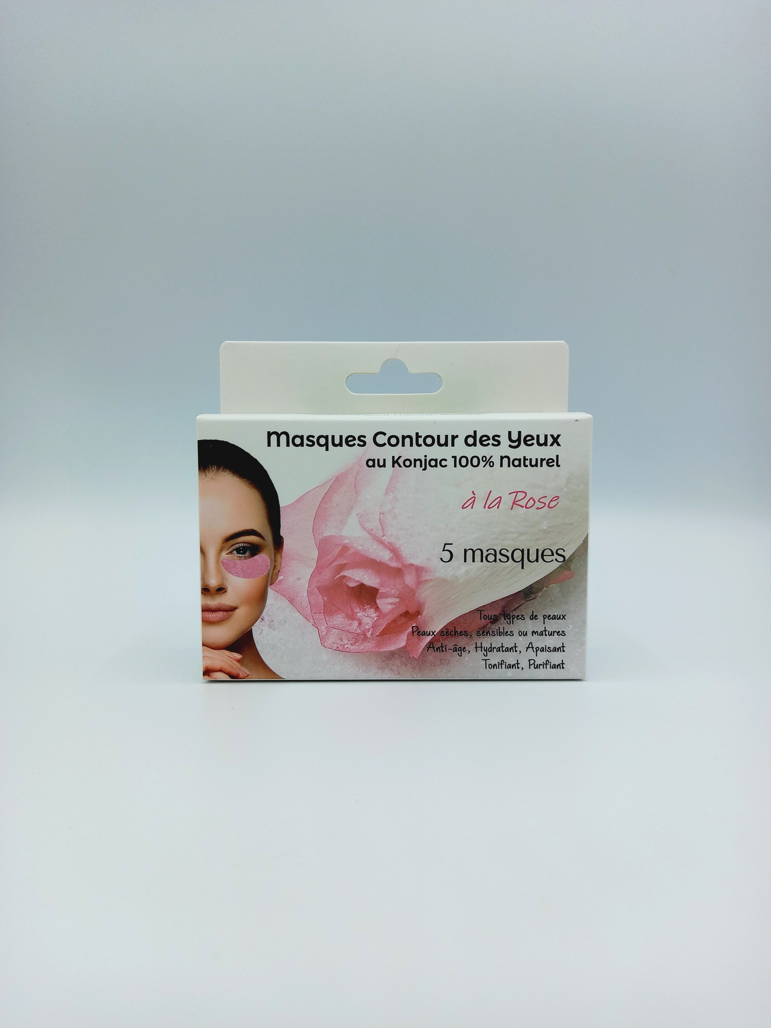 Máscara Contorno de olhos de Konjac e Rosa - Pack 5 unidades