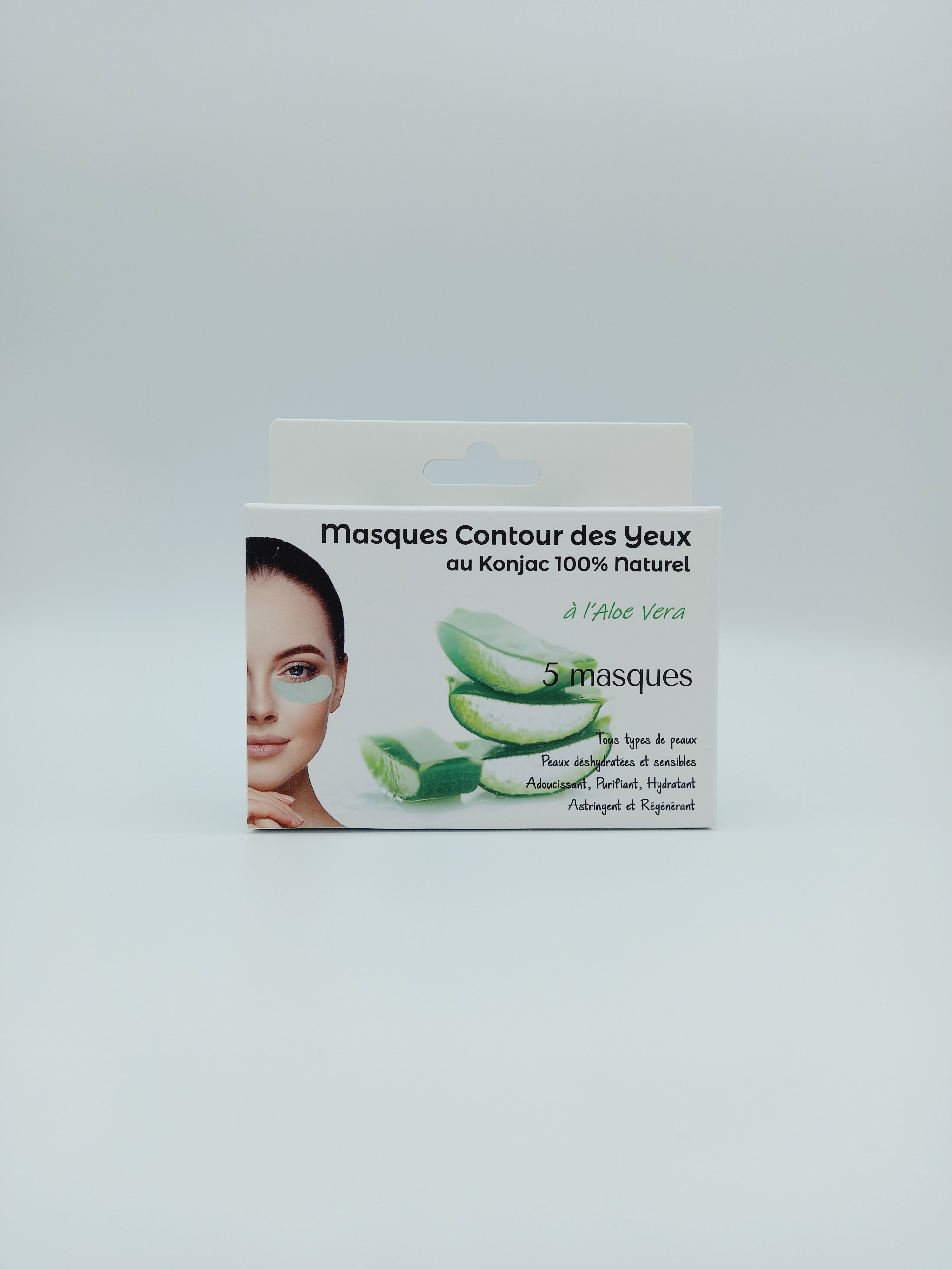 Máscara Contorno de olhos de Konjac e Aloe Vera - Pack 5 unidades