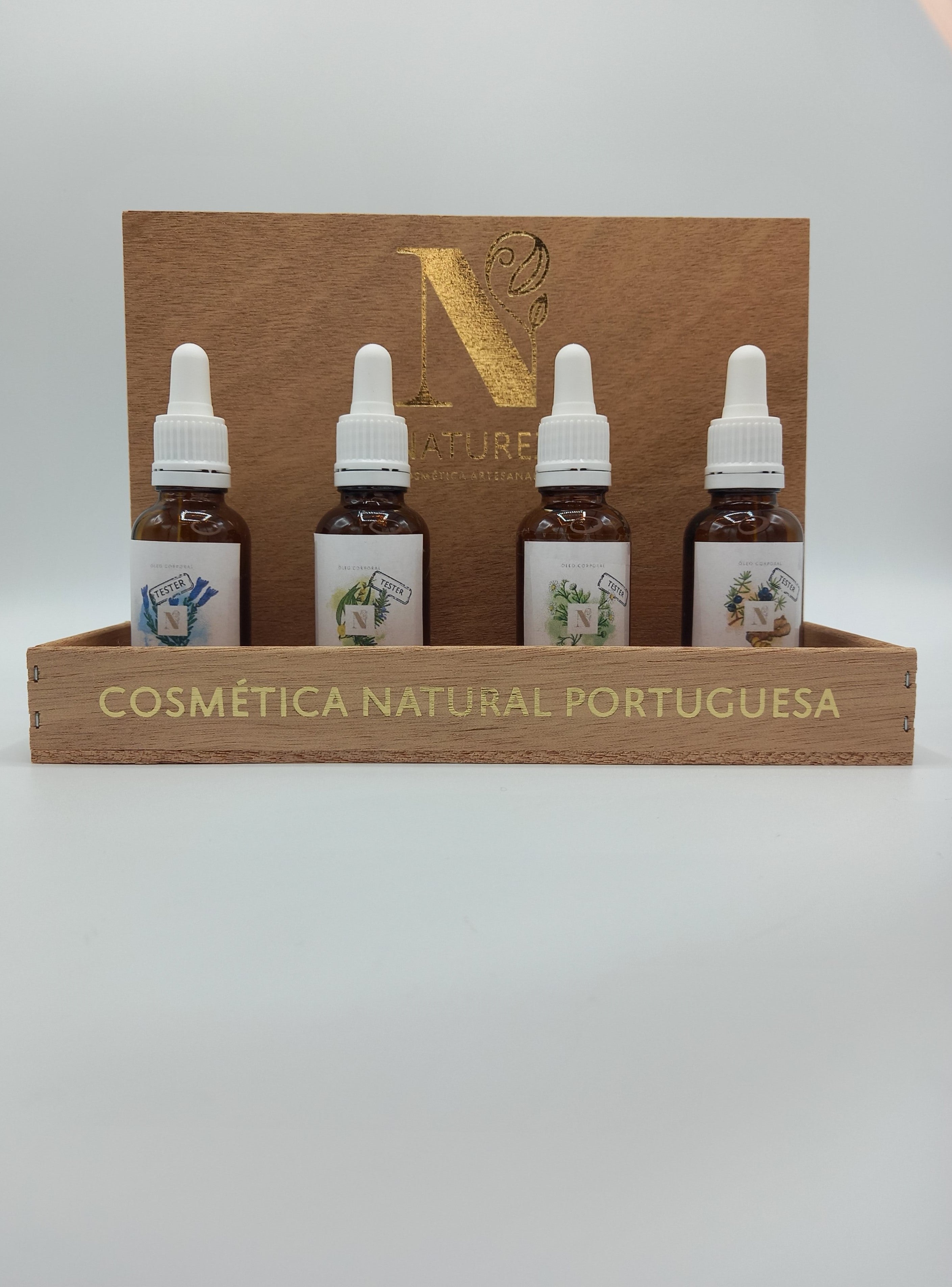 Expositor tester Óleos de massagem D´NATUREZA