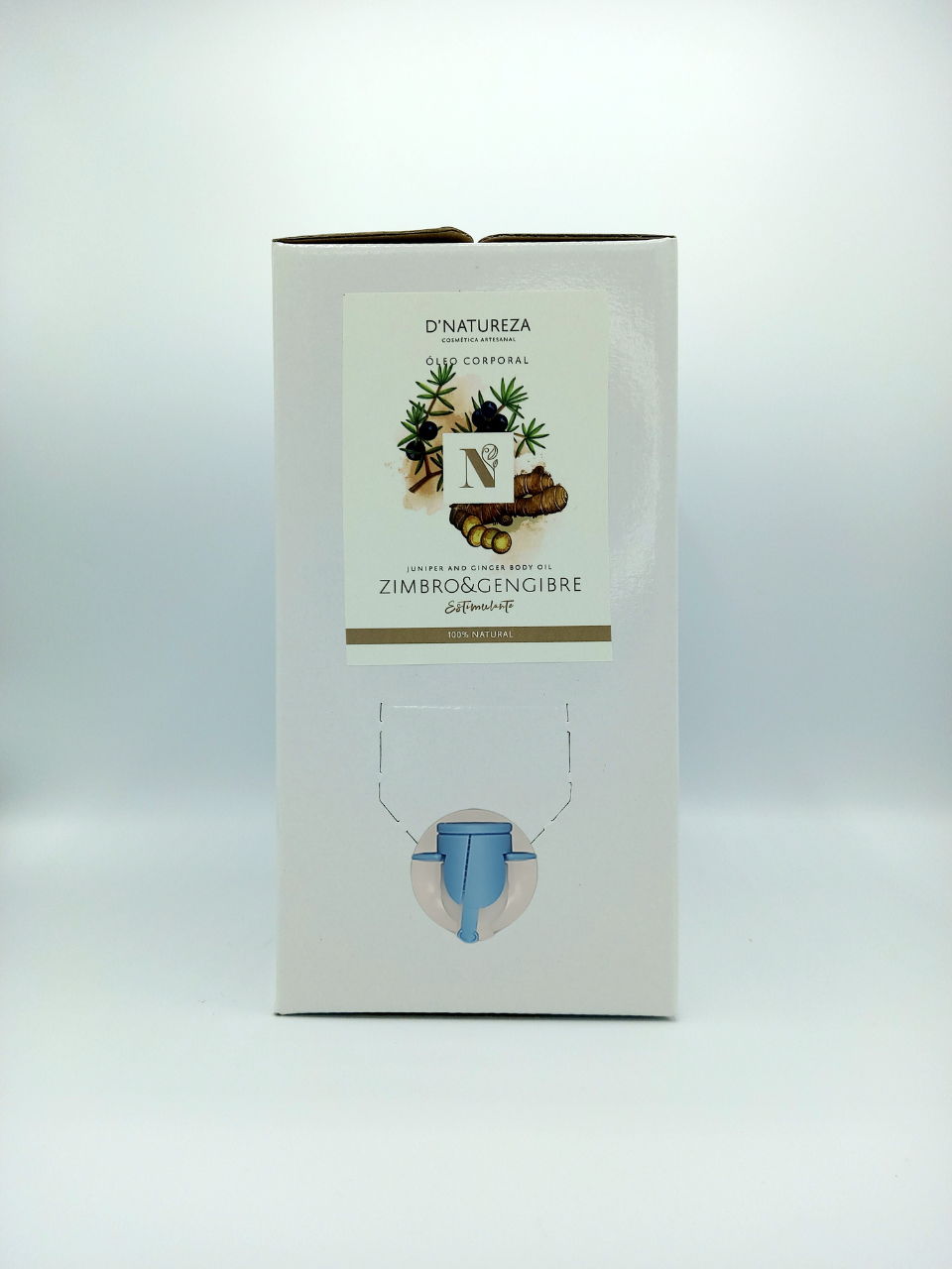 Óleo corporal de zimbro & gengibre 100ml, 500ml, 3L e 5L