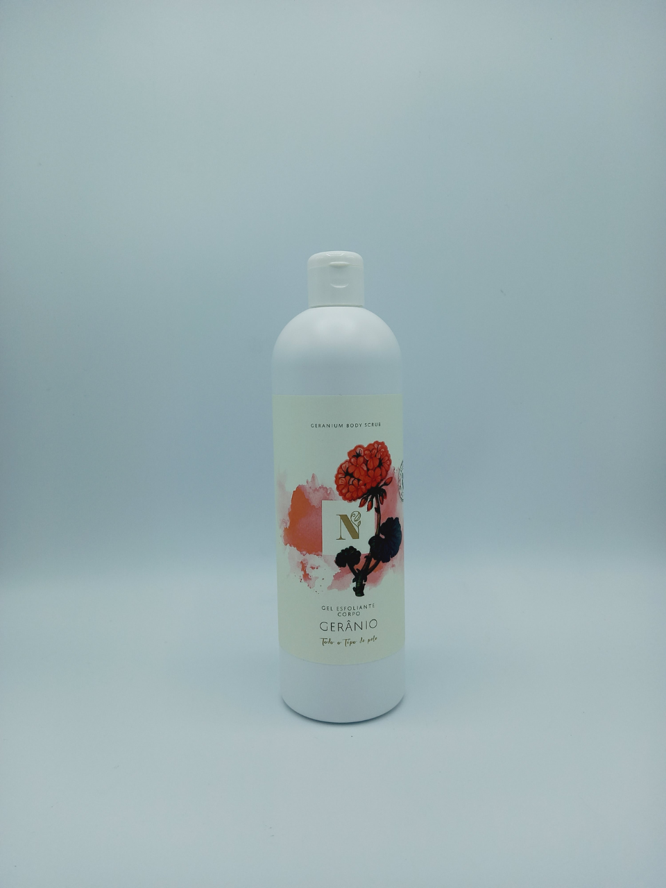 Gel esfoliante de corpo de gerânio 500 ml