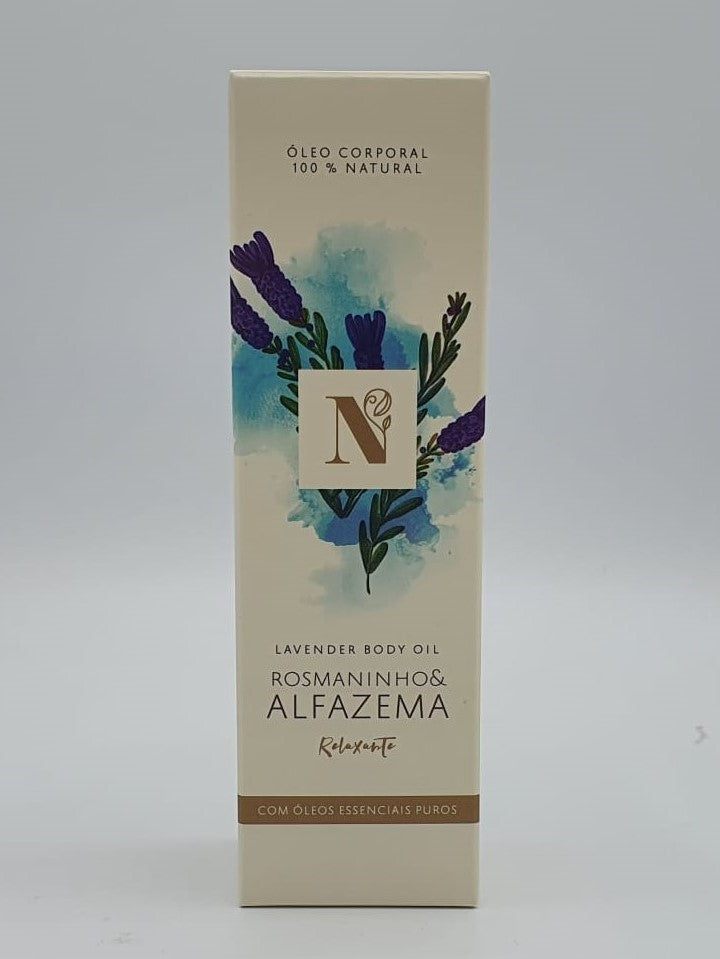 Óleo corporal de rosmaninho & alfazema 100ml, 500ml e 5L