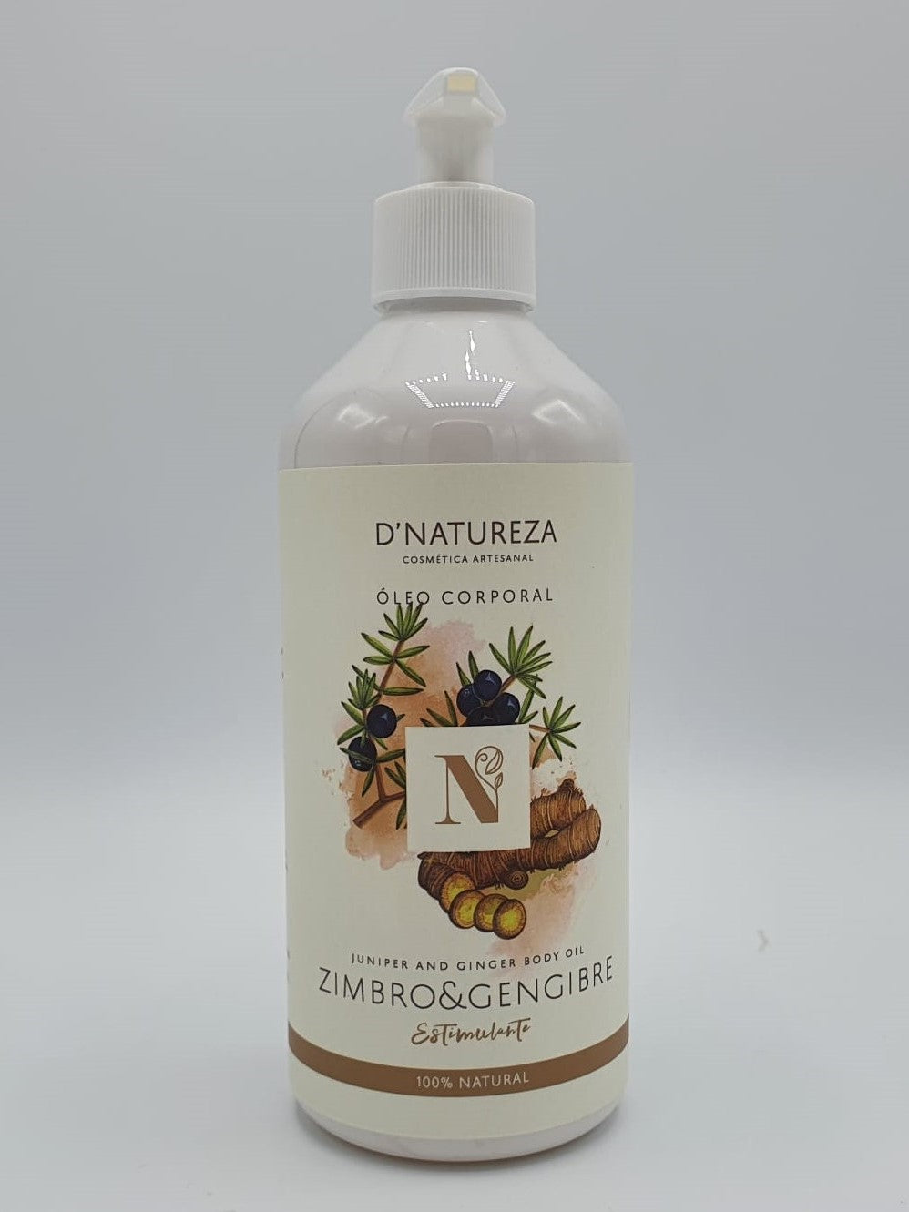 Óleo corporal de zimbro & gengibre 100ml, 500ml, 3L e 5L