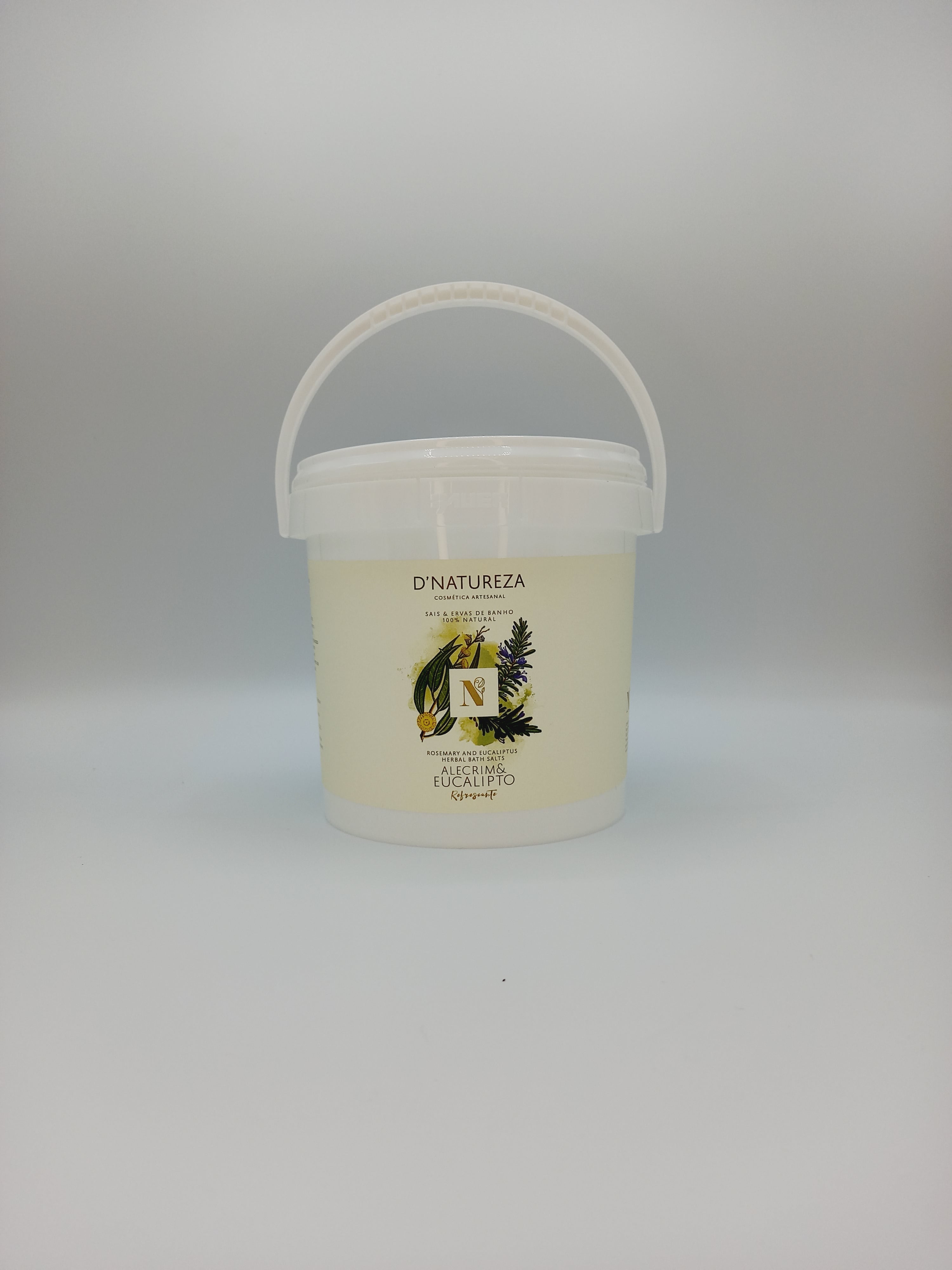 Sais & ervas de banho de alecrim e eucalipto 200g, 1Kg e 2,5Kg