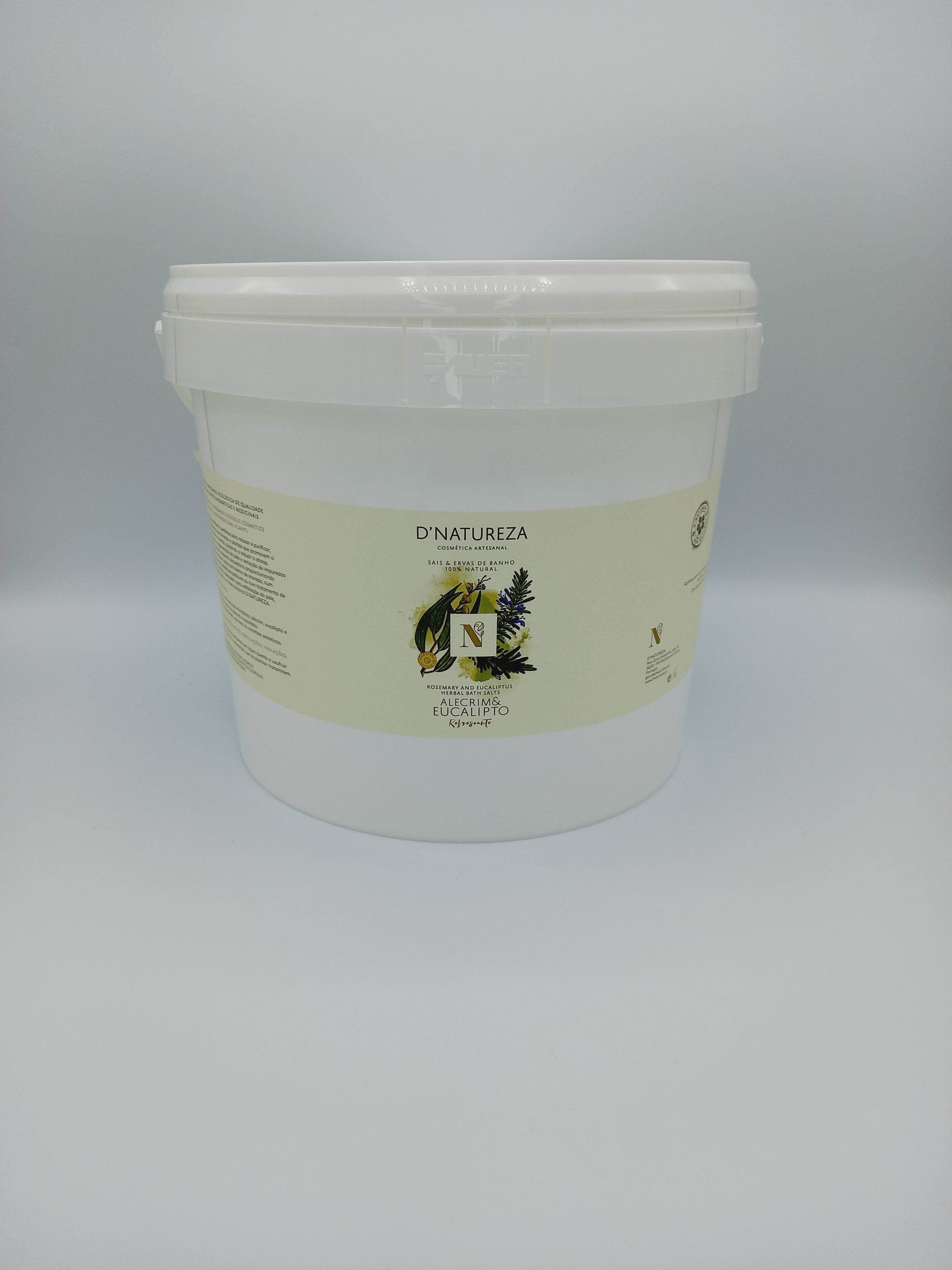 Sais & ervas de banho de alecrim e eucalipto 200g, 1Kg e 2,5Kg