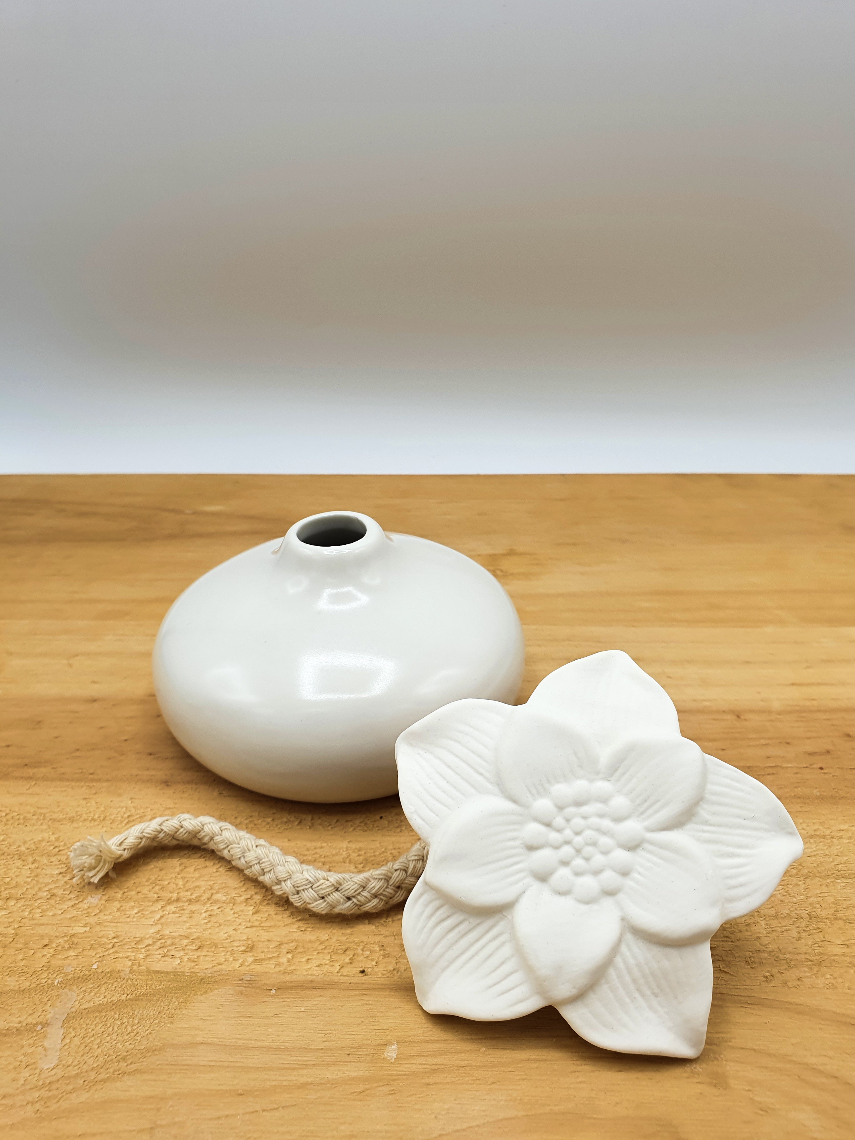 Difusor cerâmico por capilaridade Narciso branco