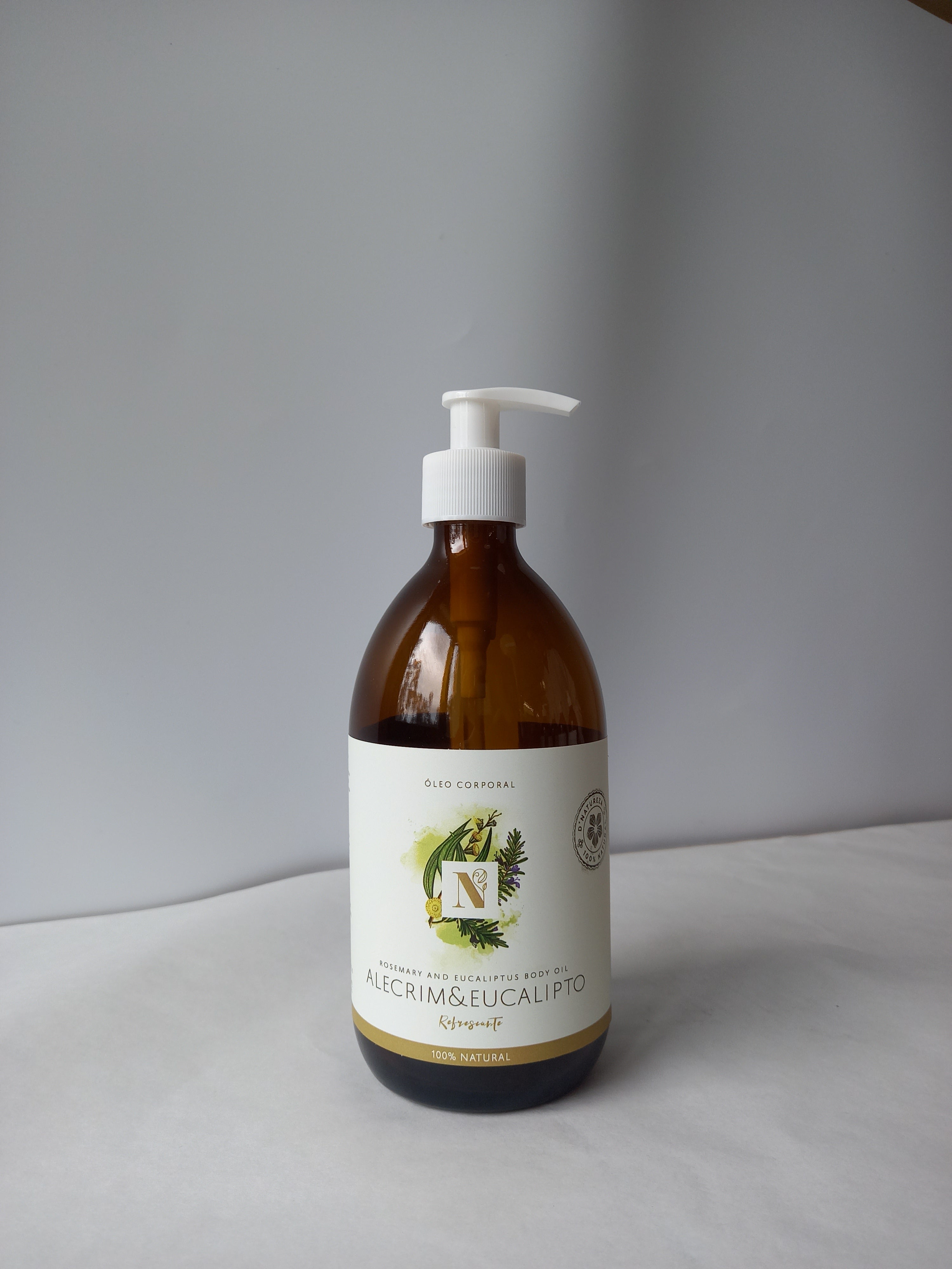 Óleo corporal de alecrim & eucalipto 100ml, 500ml, 3L e 5L
