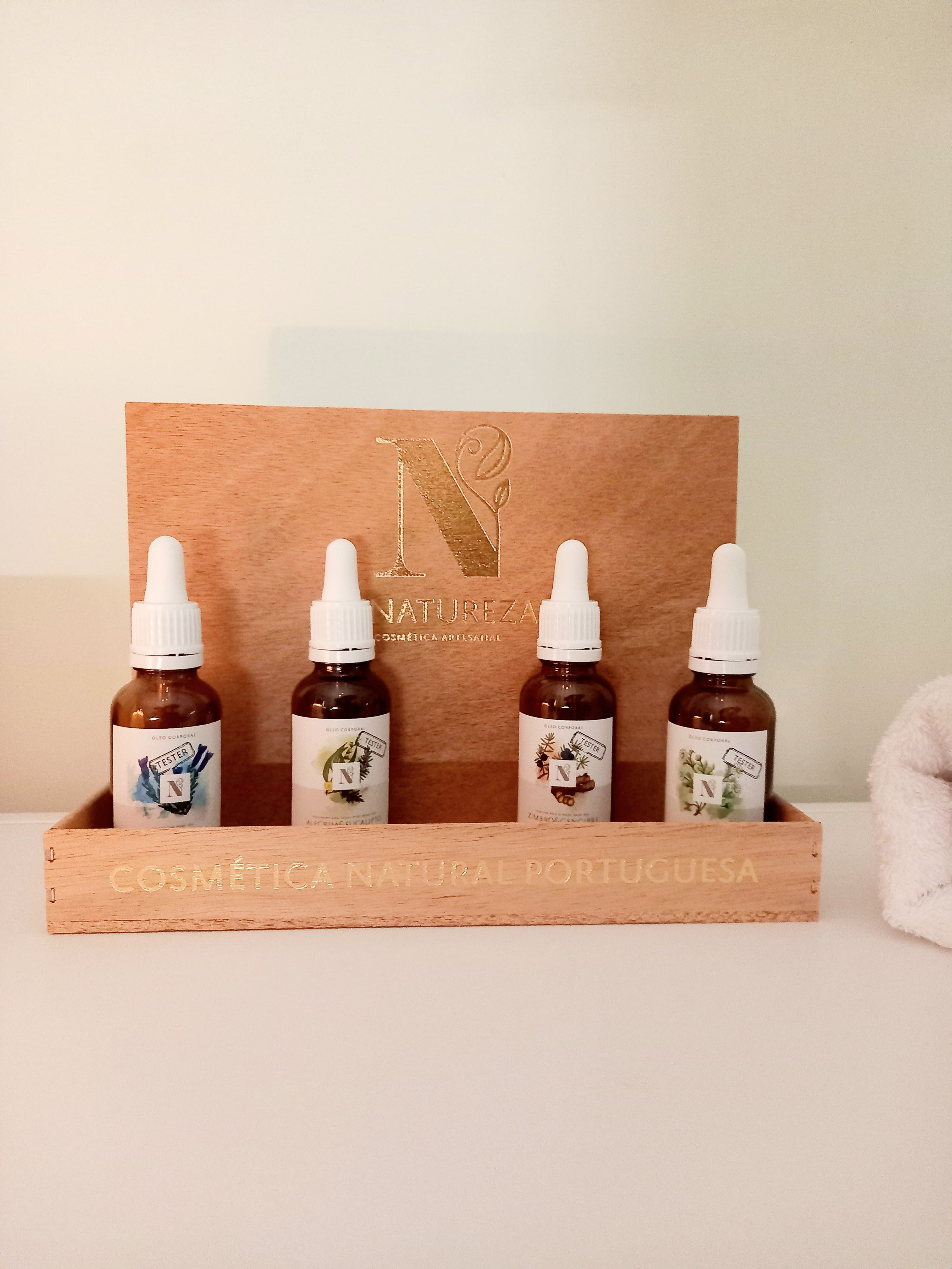 Expositor tester Óleos de massagem D´NATUREZA