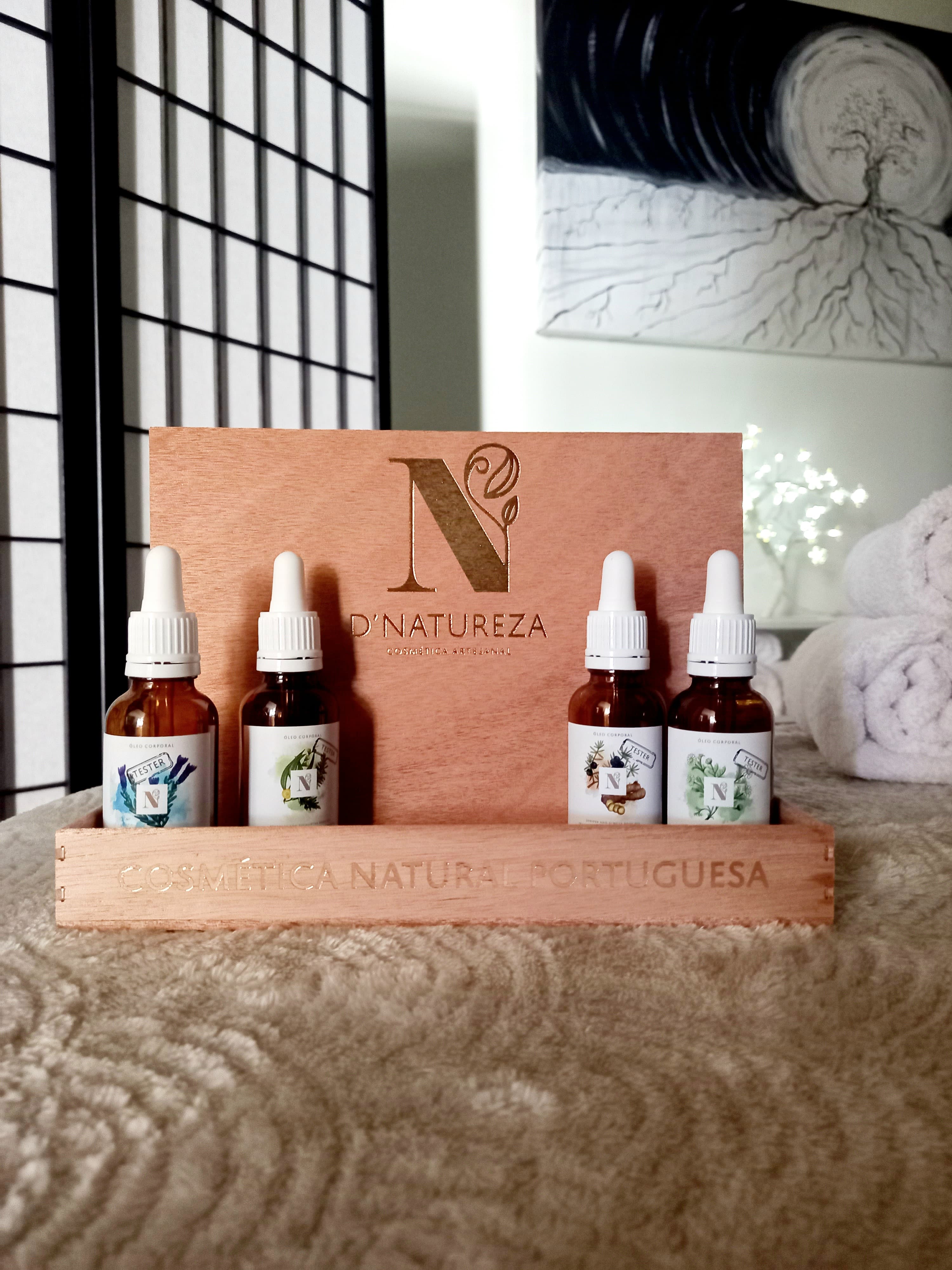 Expositor tester Óleos de massagem D´NATUREZA